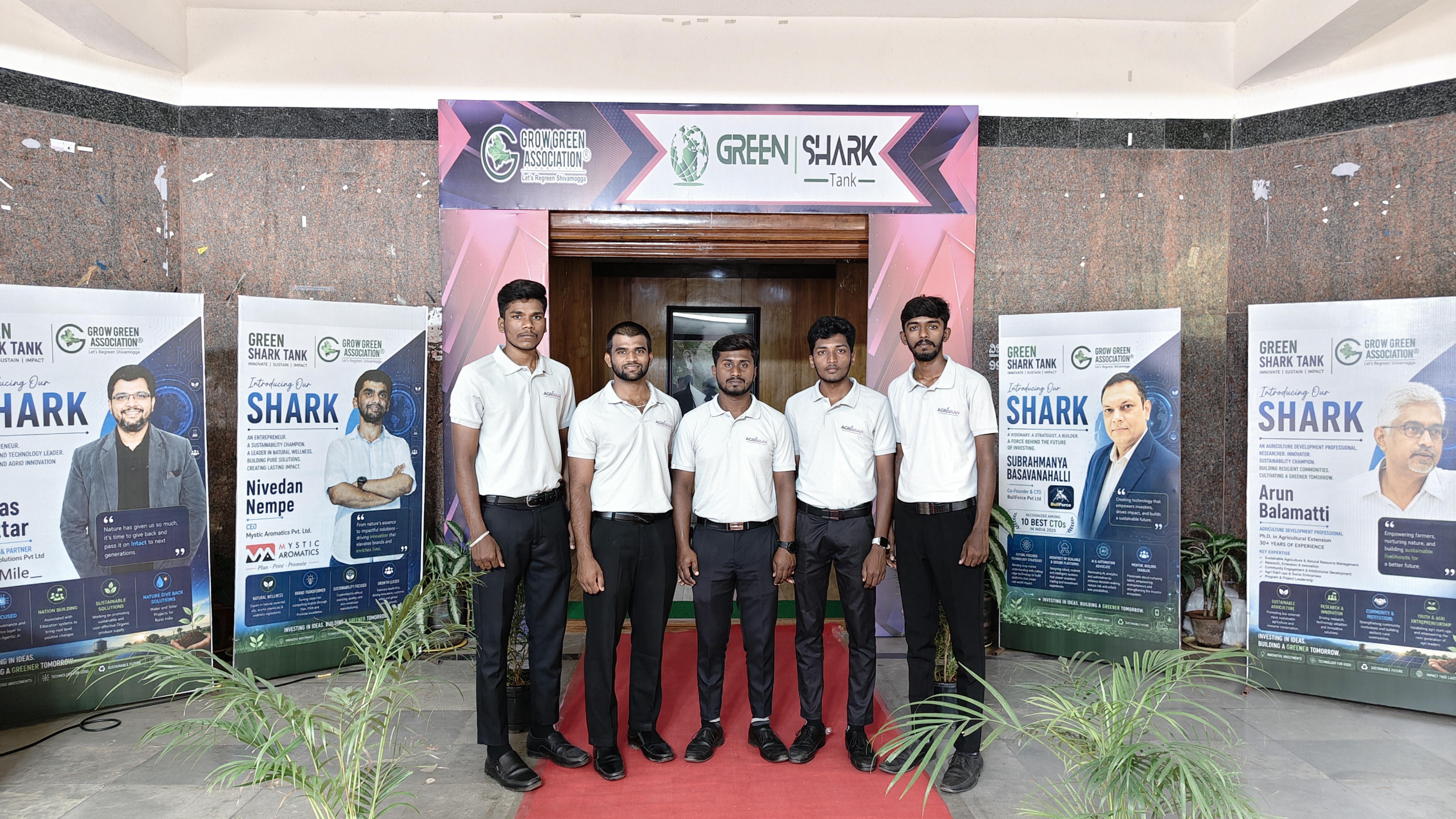 AGRIVAAN team members presenting at the Green Shark Tank event